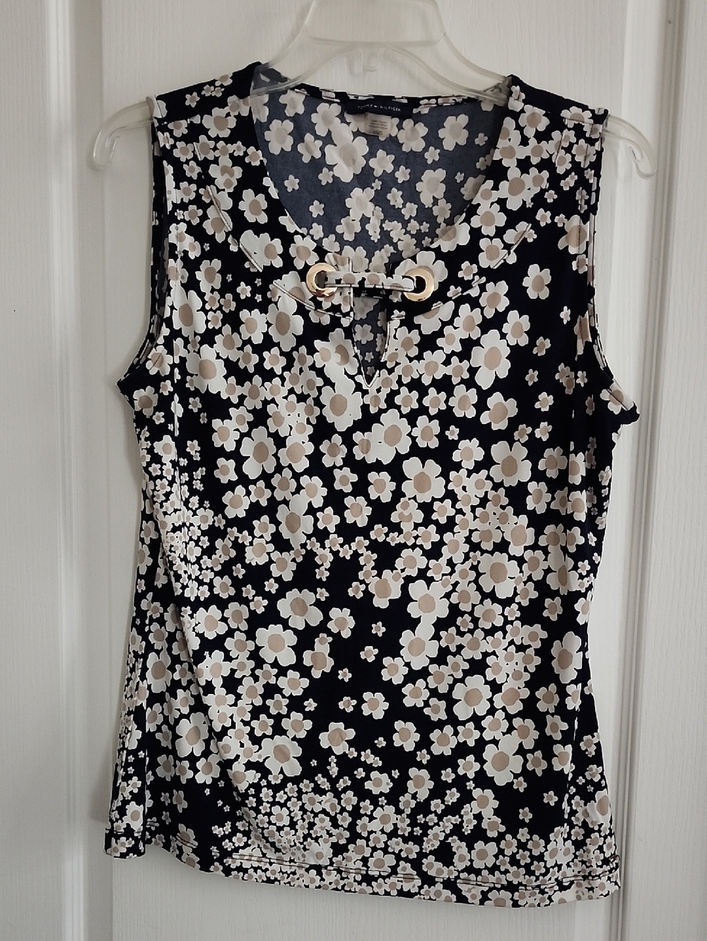 Tommy Hilfiger Nacy Floral Grommet Sleeveless Tank